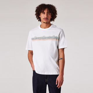 Paul Smith Desert Stripe Print T-Shirt White - Parasol Store