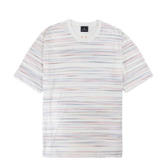 Paul Smith Fine Stripe Casual Fit T Shirt White / Multi - Parasol Store