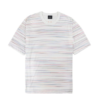 Paul Smith Fine Stripe Casual Fit T Shirt White / Multi - Parasol Store