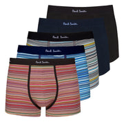 Paul Smith Five Pack Plain Boxer Briefs Signature Stripe - Parasol Store