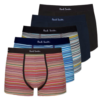 Paul Smith Five Pack Plain Boxer Briefs Signature Stripe - Parasol Store