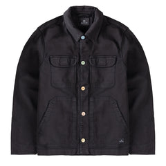 Paul Smith Garment-Dyed Stretch-Cotton Chore Jacket Black - Parasol Store
