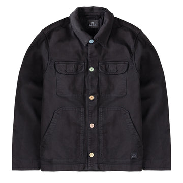 Paul Smith Garment-Dyed Stretch-Cotton Chore Jacket Black - Parasol Store