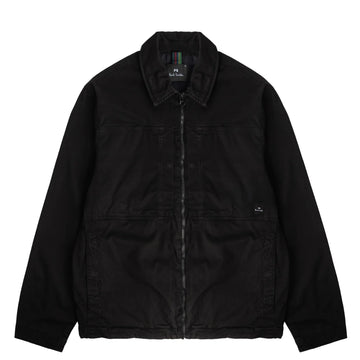 Paul Smith Garment Dyed Stretch-Cotton Overshirt Black