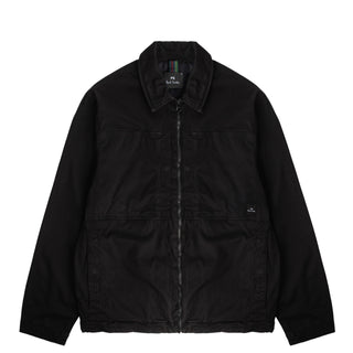 Paul Smith Garment Dyed Stretch-Cotton Overshirt Black