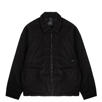 Paul Smith Garment Dyed Stretch-Cotton Overshirt Black