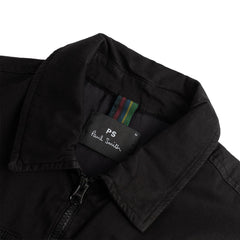 Paul Smith Garment Dyed Stretch-Cotton Overshirt Black - Parasol Store