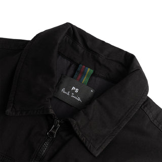 Paul Smith Garment Dyed Stretch-Cotton Overshirt Black