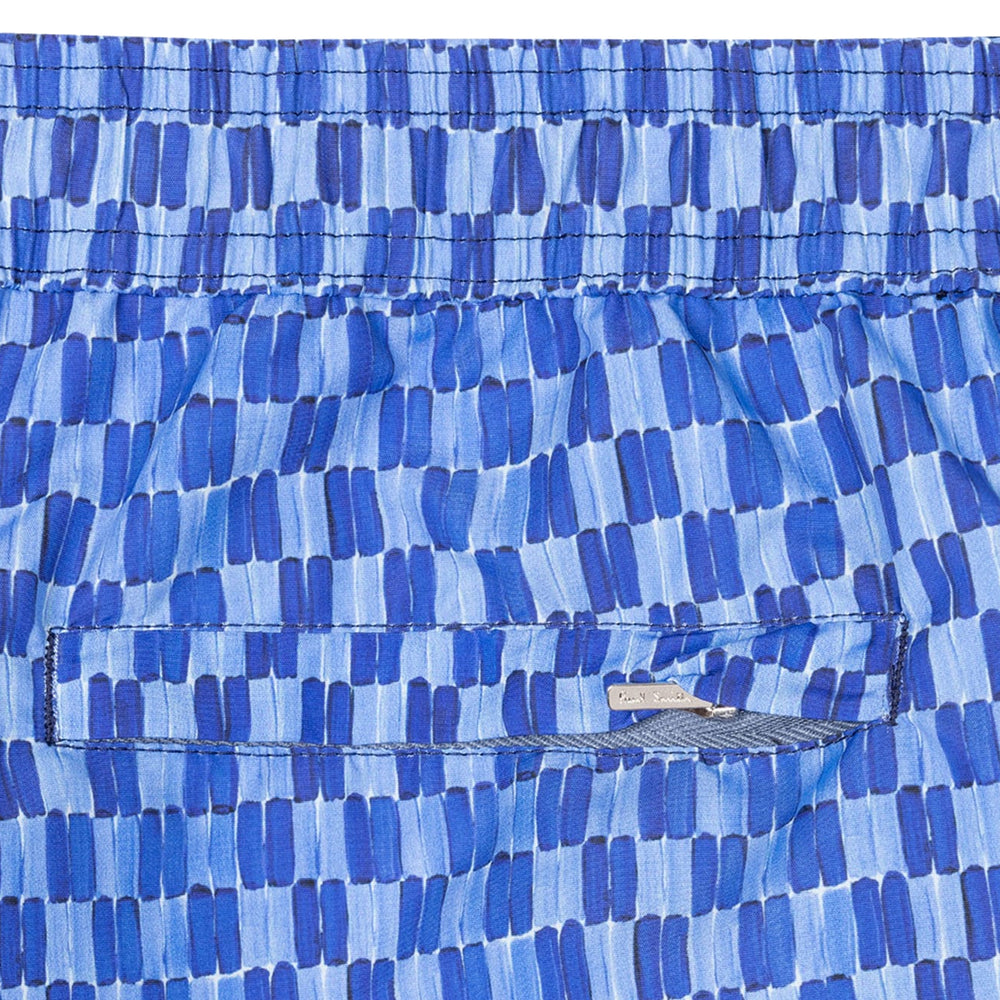 Paul Smith Geometric Print Swim Shorts Blue - Parasol Store