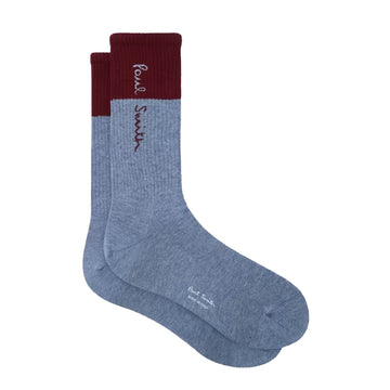 Paul Smith Half and Half Cotton Socks Blue
