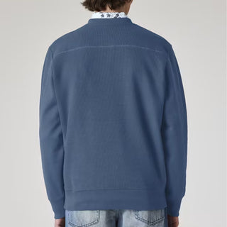 Paul Smith Happy Blanket-Stitch Sweatshirt Petrol Blue - Parasol Store