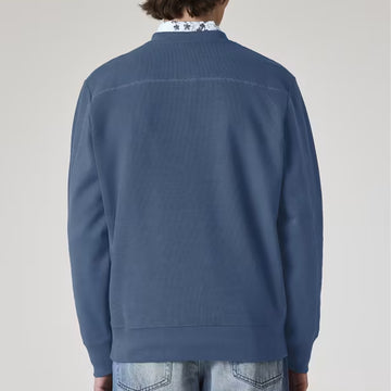 Paul Smith Happy Blanket-Stitch Sweatshirt Petrol Blue - Parasol Store