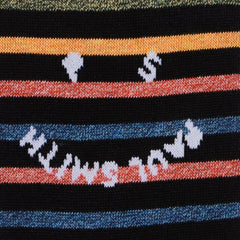 Paul Smith Happy Stripe Socks Black - Parasol Store
