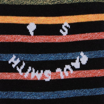 Paul Smith Happy Stripe Socks Black