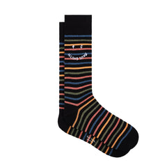Paul Smith Happy Stripe Socks Black - Parasol Store