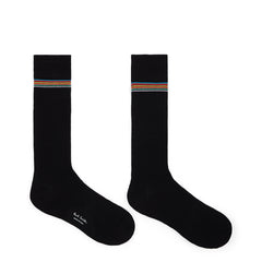 Paul Smith Knight Signature Stripe Socks Black - Parasol Store