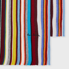 Paul Smith Knitted Merino Wool Scarf Signature Stripe - Parasol Store
