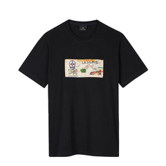 Paul Smith La Seine Card Organic-Cotton T-Shirt Black