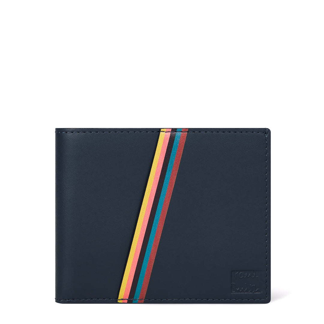 Paul Smith Leather Compact Billfold Wallet Navy - Parasol Store