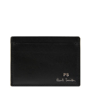 Paul Smith Leather Credit Card Wallet Black - Parasol Store