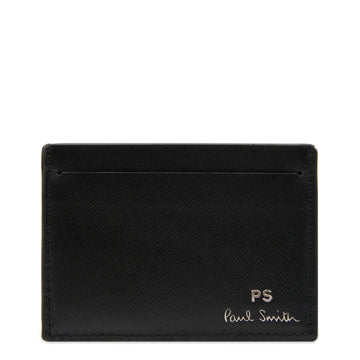Paul Smith Leather Credit Card Wallet Black - Parasol Store