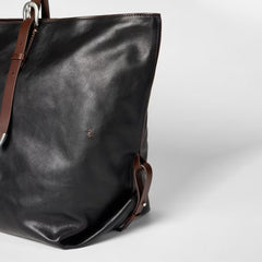 Paul Smith Leather Duffle Tote Bag Black