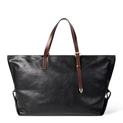 Paul Smith Leather Duffle Tote Bag Black