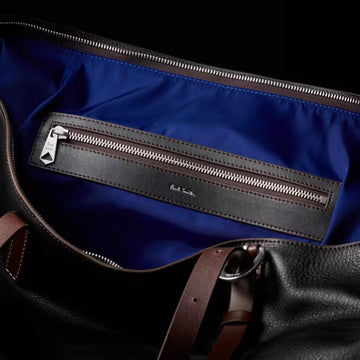 Paul Smith Leather Duffle Tote Bag Black