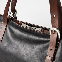 Paul Smith Leather Duffle Tote Bag Black