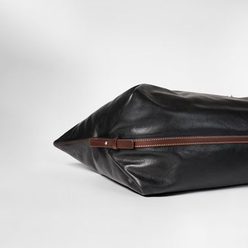Paul Smith Leather Duffle Tote Bag Black