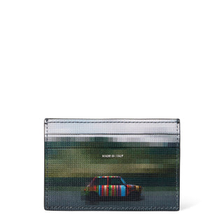 Paul Smith Leather Pixelated Mini Card Holder Black