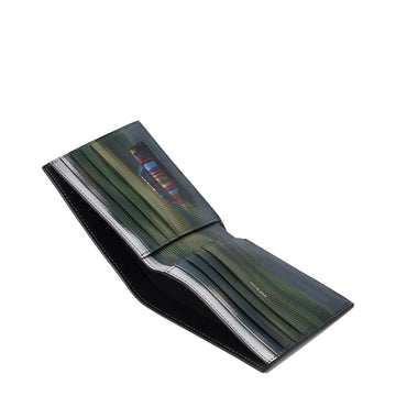 Paul Smith Leather Pixelated Mini Interior Billfold Wallet Black