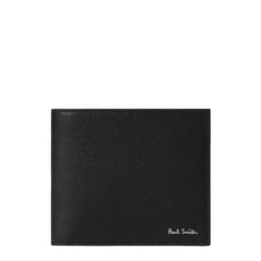 Paul Smith Leather Pixelated Mini Interior Billfold Wallet Black - Parasol Store