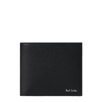 Paul Smith Leather Pixelated Mini Interior Billfold Wallet Black