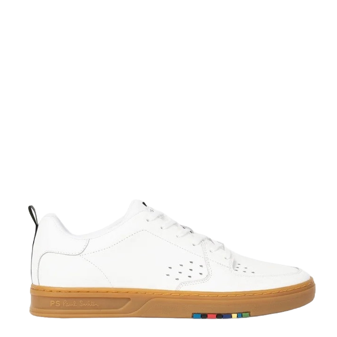 Paul Smith Leather Cosmo Trainers White Gum Sole