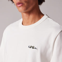 Paul Smith Logo Embroidery Cotton T-Shirt Ecru - Parasol Store