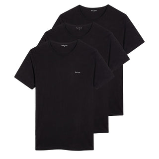 Paul Smith Logo Organic Cotton Lounge T-Shirts Three Pack Black