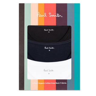 Paul Smith Organic Cotton Logo Lounge T-Shirts Three Pack White / Black / Navy Paul Smith