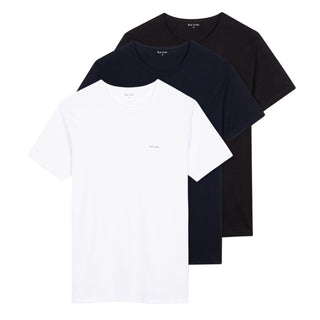 Paul Smith Organic Cotton Logo Lounge T-Shirts Three Pack White / Black / Navy Paul Smith