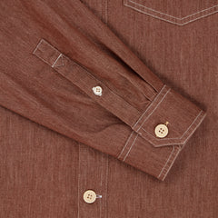 Paul Smith Mens LS Casual Fit Shirt Brown