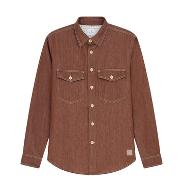 Paul Smith Mens LS Casual Fit Shirt Brown