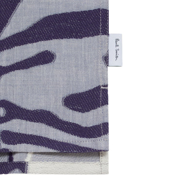 Paul Smith Mens SS Casual Fit Shirt Floral Jacquard / Pale Blue