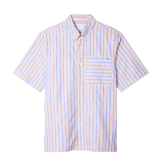 Paul Smith Mens SS Casual Fit Shirt Tan / Blue