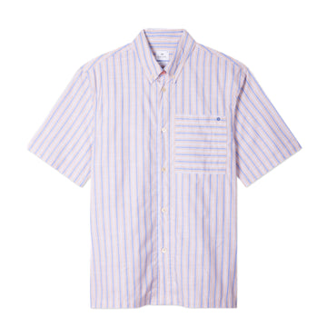 Paul Smith Mens SS Casual Fit Shirt Tan / Blue