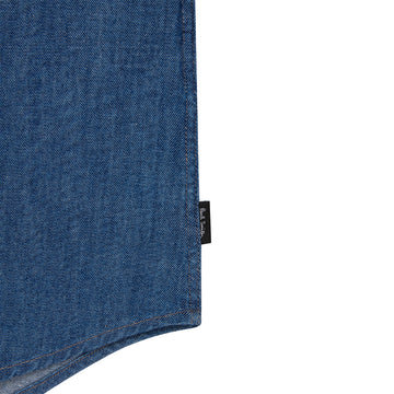 Paul Smith Mens Tailored-Fit Rinse Denim Shirt Rinse Denim - Parasol Store