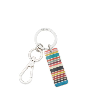 Paul Smith Metal Keyring Tab Signature Stripe - Parasol Store