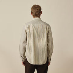 Paul Smith Mix Up Stripe Cotton Shirt Ecru