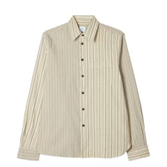 Paul Smith Mix Up Stripe Cotton Shirt Ecru