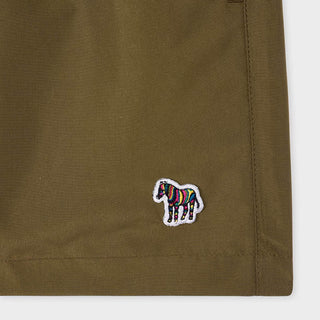 Paul Smith Zebra Logo Swim Shorts Military Green - Parasol Store