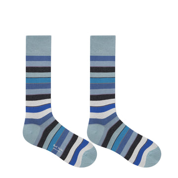 Paul Smith Nandor Stripe Socks Blue